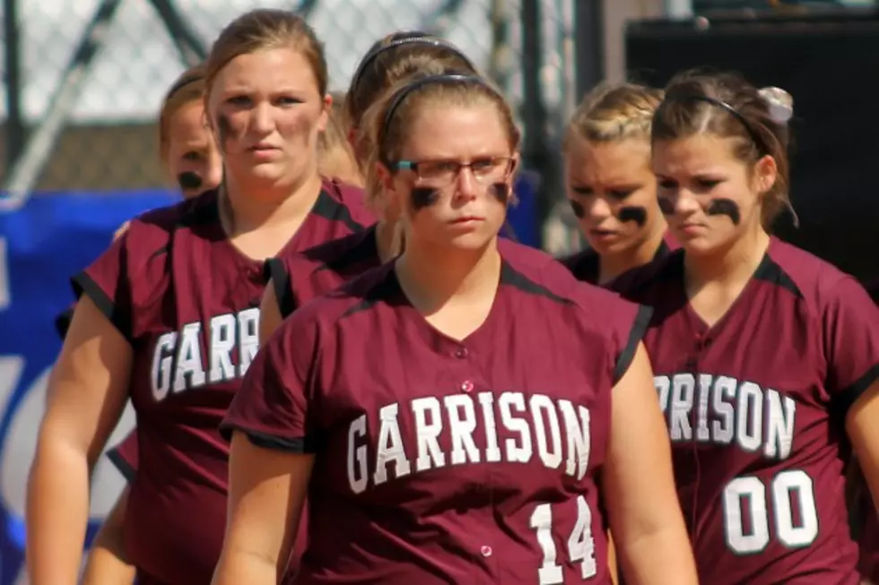 Garrison lines up to shake hands following a 5-2 loss to Pilot Point in a Class 2A state semifinal Wednesday in Austin. (Travis Harsch, ETSN.fm)