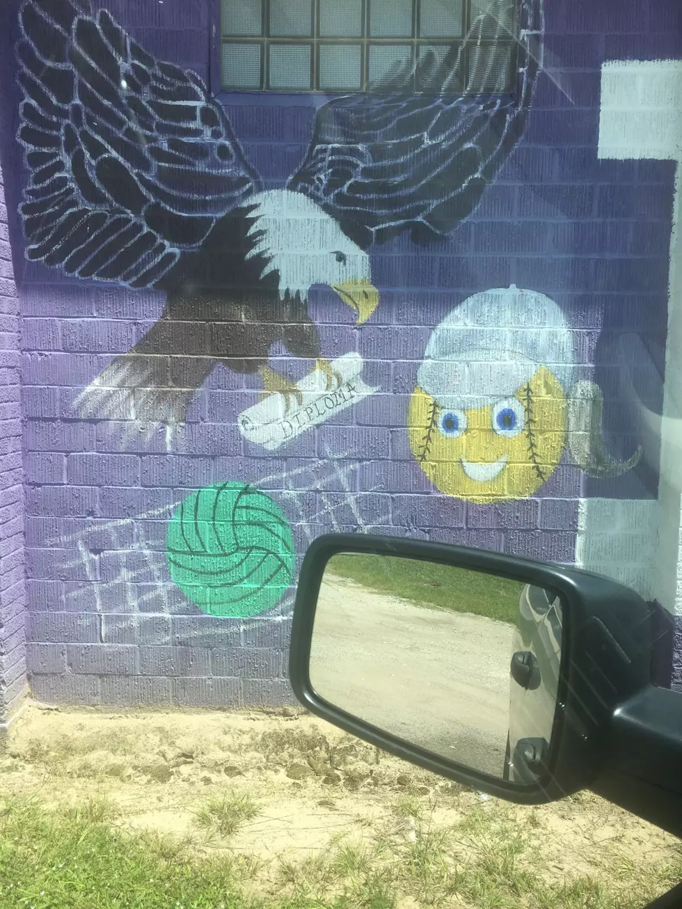 Paintings decorate the sides of Purple Zone Kreations, a shape that sells Newton apparel run by Kay Jones and her daughter-in-law, LaDonna.